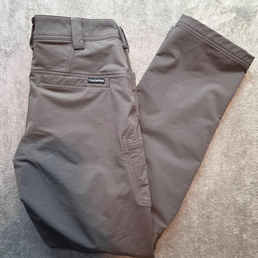 TRUEWERK Cargo Pants Mens 32x32 Gray T2 Werkpant Straight Stretch Workwear FLAW